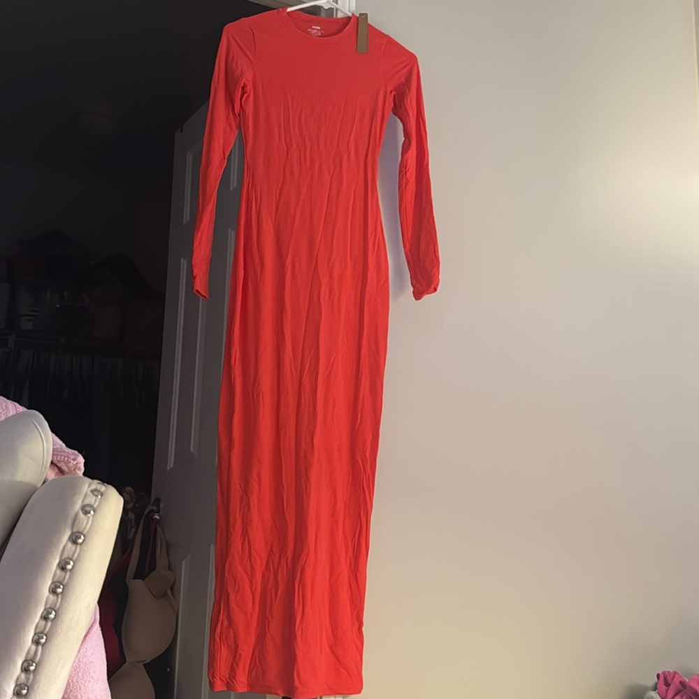Skims Fits Everybody Long Sleeve Dress